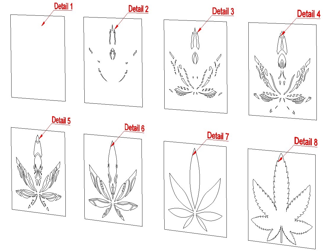 how to draw a weed leaf
