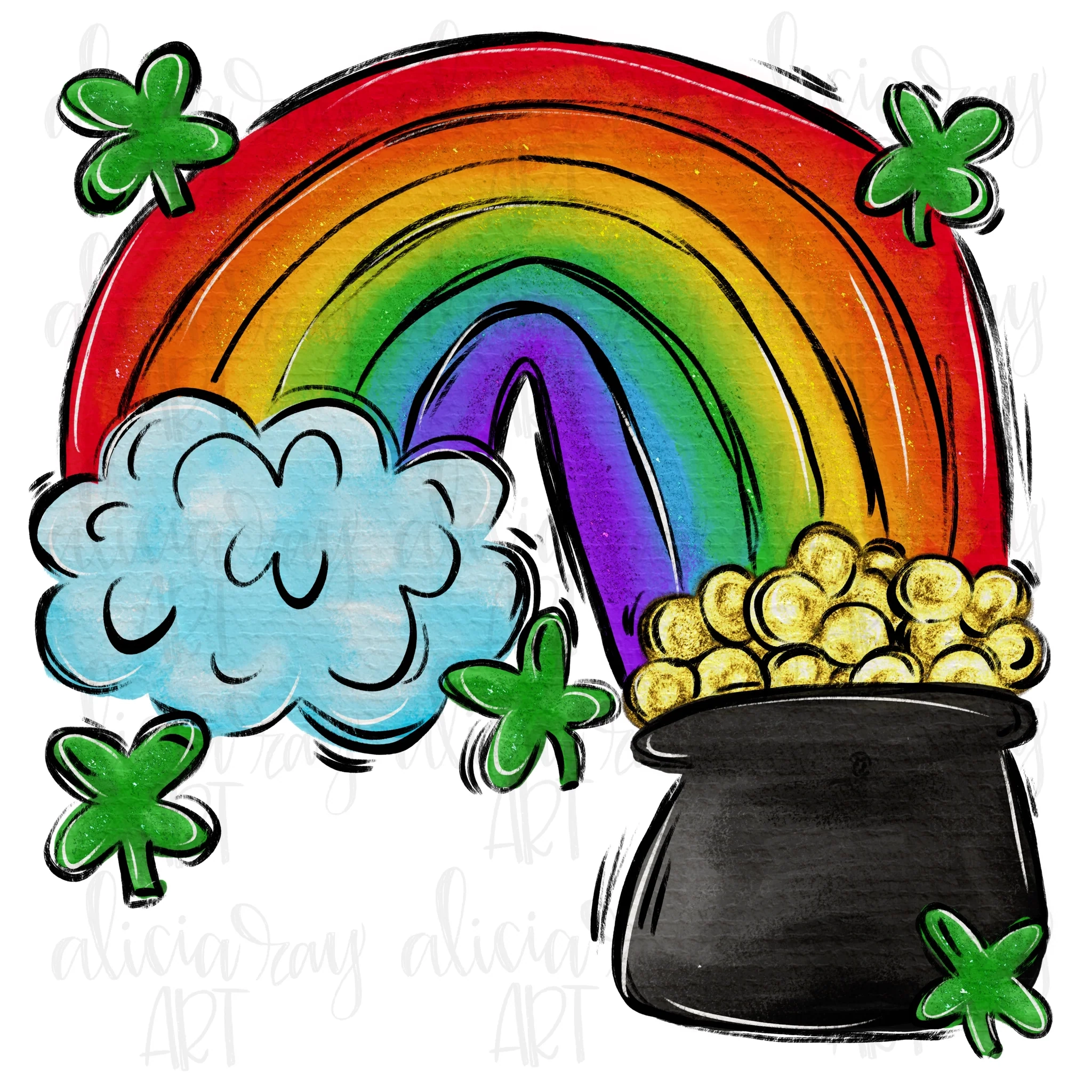 Pot Of Gold Rainbow Alicia Ray Art Pot Of Gold Rainbow Alicia Ray Art
