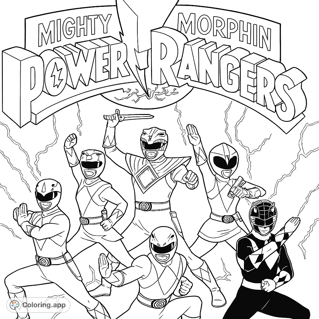 Power Rangers Coloring Pages Coloring app