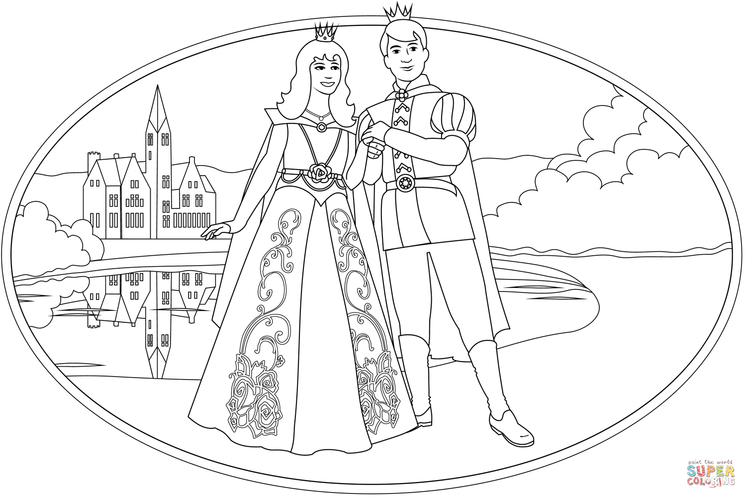 prince and princess coloring pages