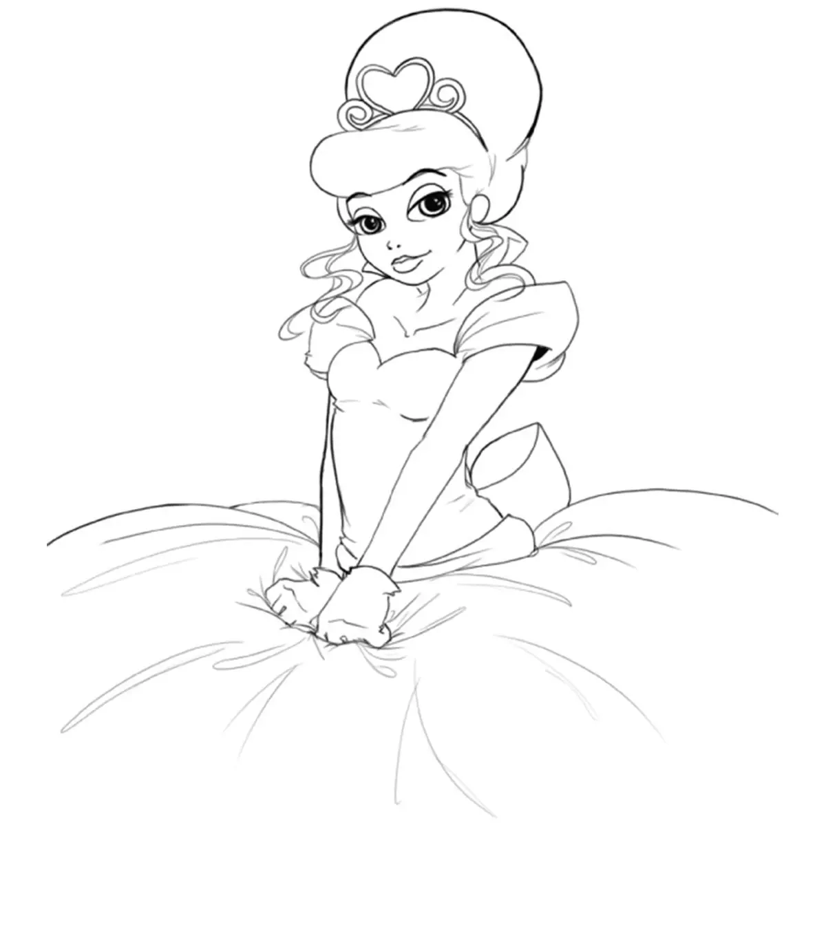 princess and the frog coloring page
