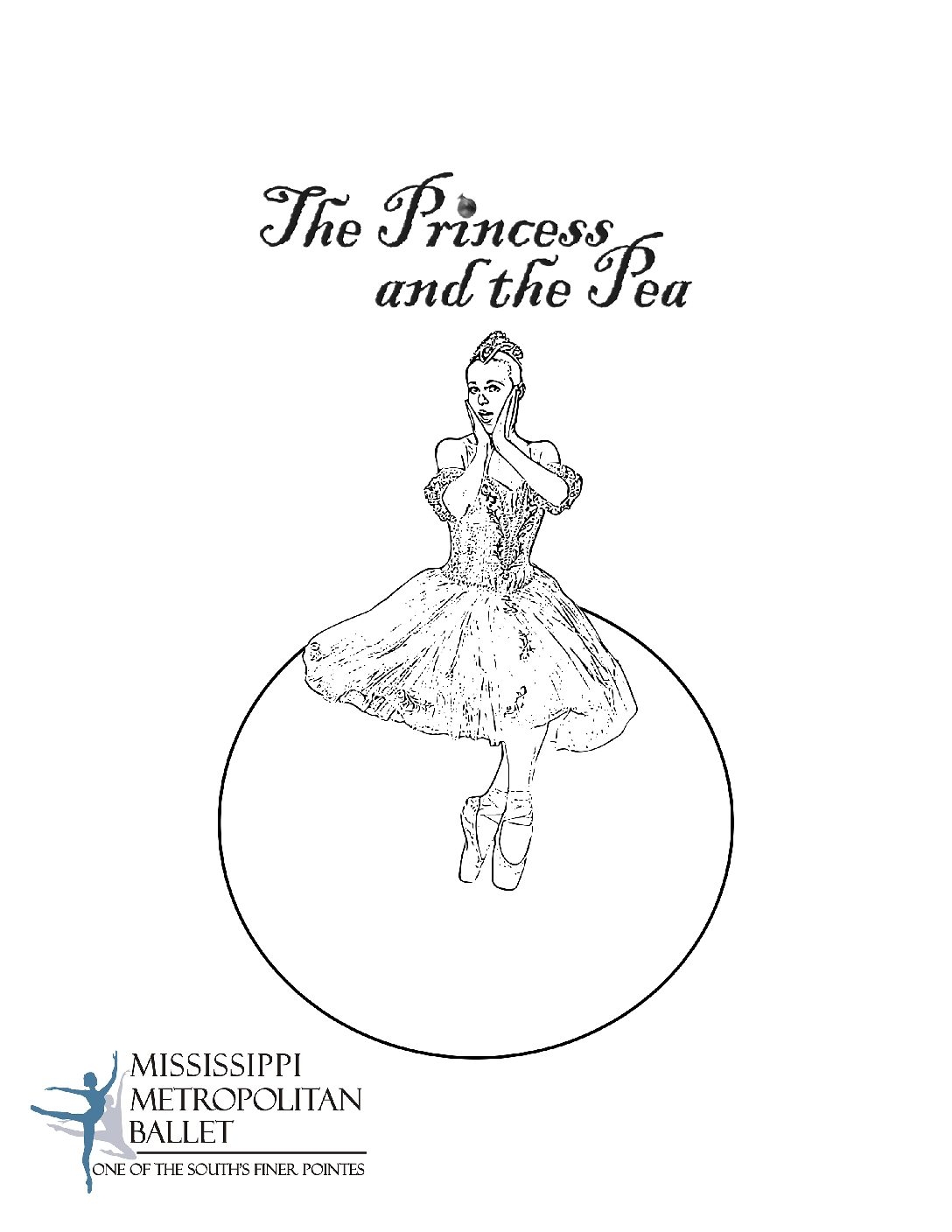 Princess And The Pea Coloring Page Mississippi Metropolitan Ballet