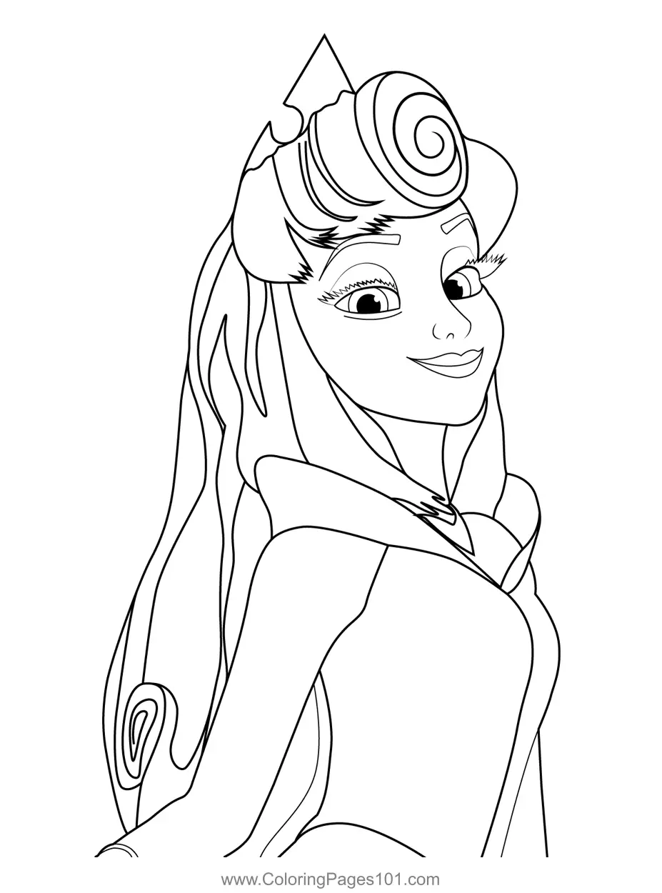 Princess Aurora Smiling Coloring Page For Kids Free Aurora Printable Coloring Pages Online For Kids ColoringPages101 Coloring Pages For Kids