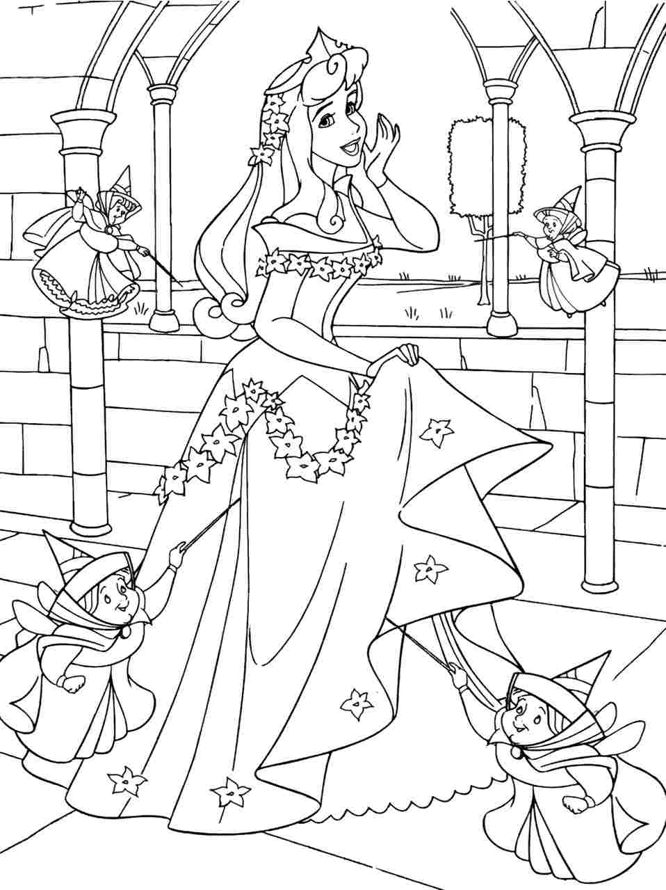 aurora princess coloring pages