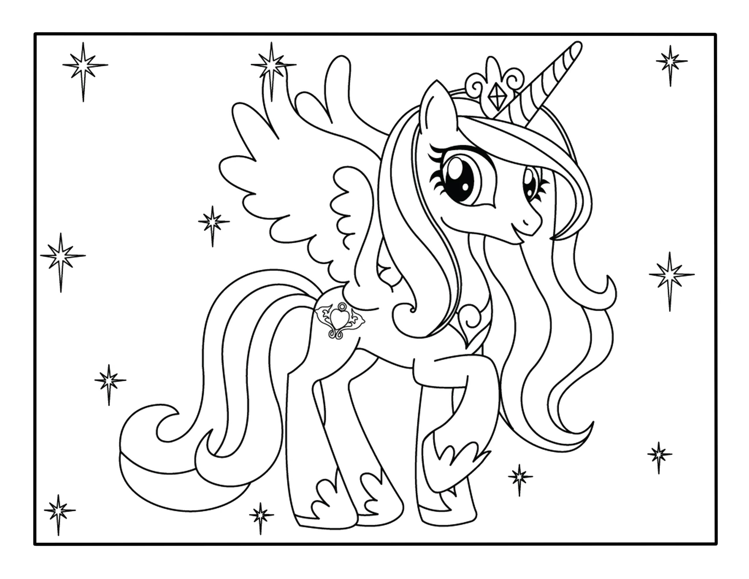 Princess Cadance Coloring Page Kimmi The Clown