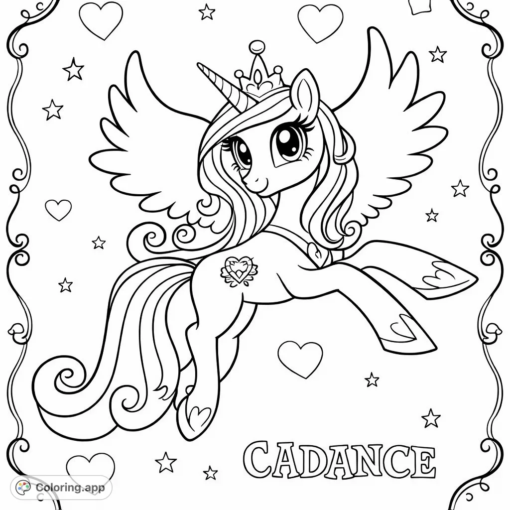 Princess Cadance Magical Pony Coloring app
