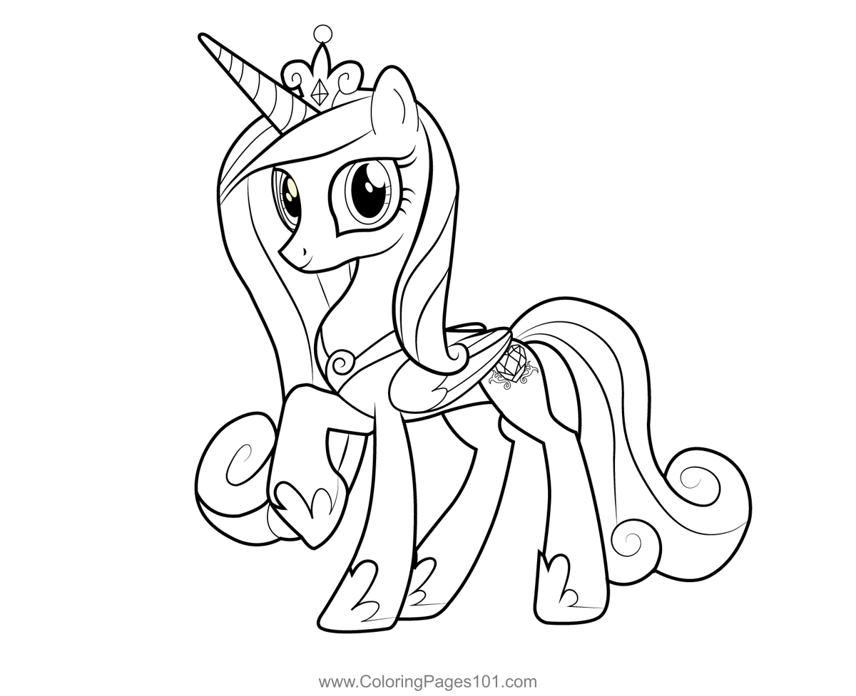 Princess Cadance My Little Pony Equestria Girls Coloring Page For Kids Free My Little Pony Equestria Girls Printable Coloring Pages Online For Kids ColoringPages101 Coloring Pages For Kids
