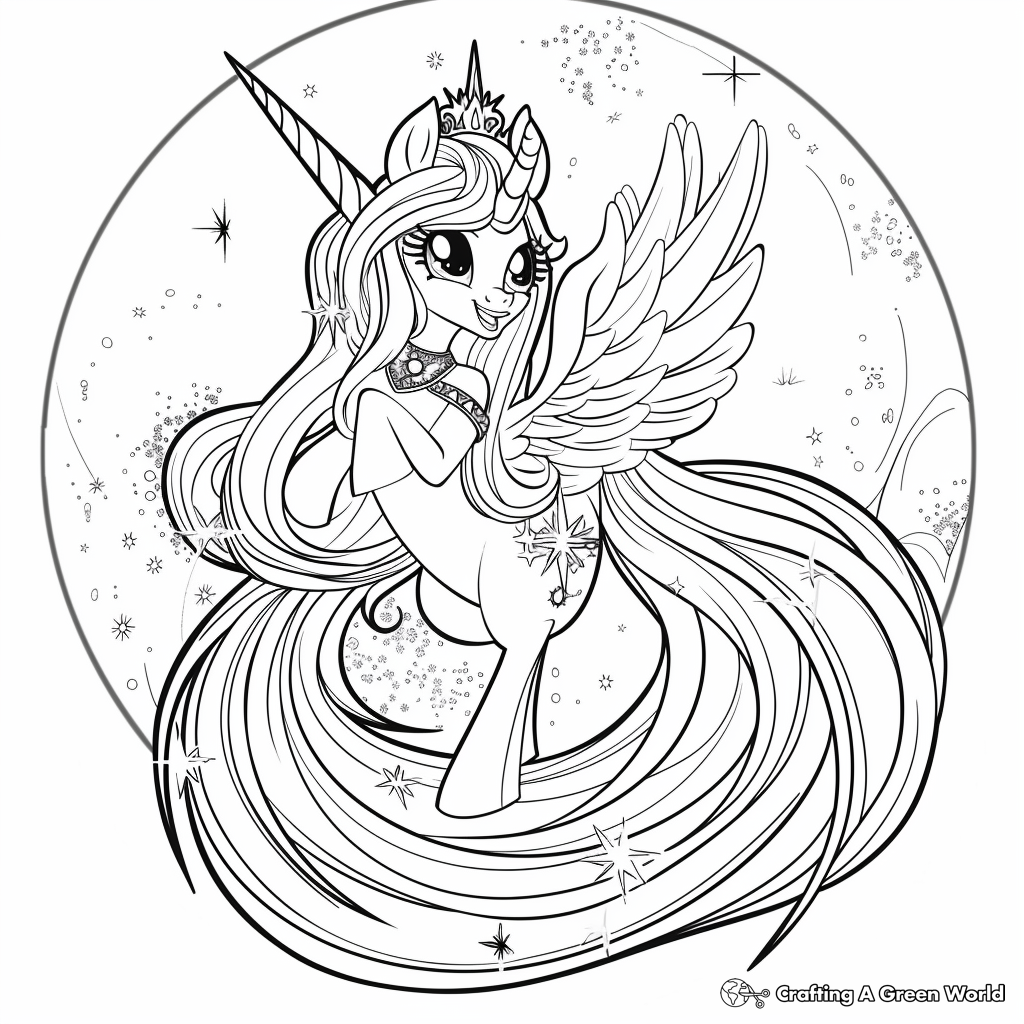 Princess Celestia Coloring Pages Free Printable