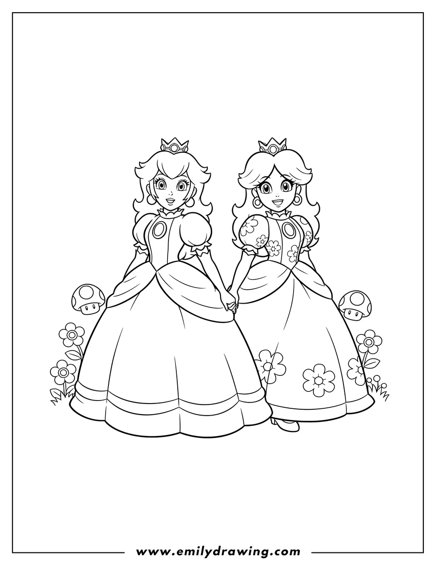 princess daisy coloring pages