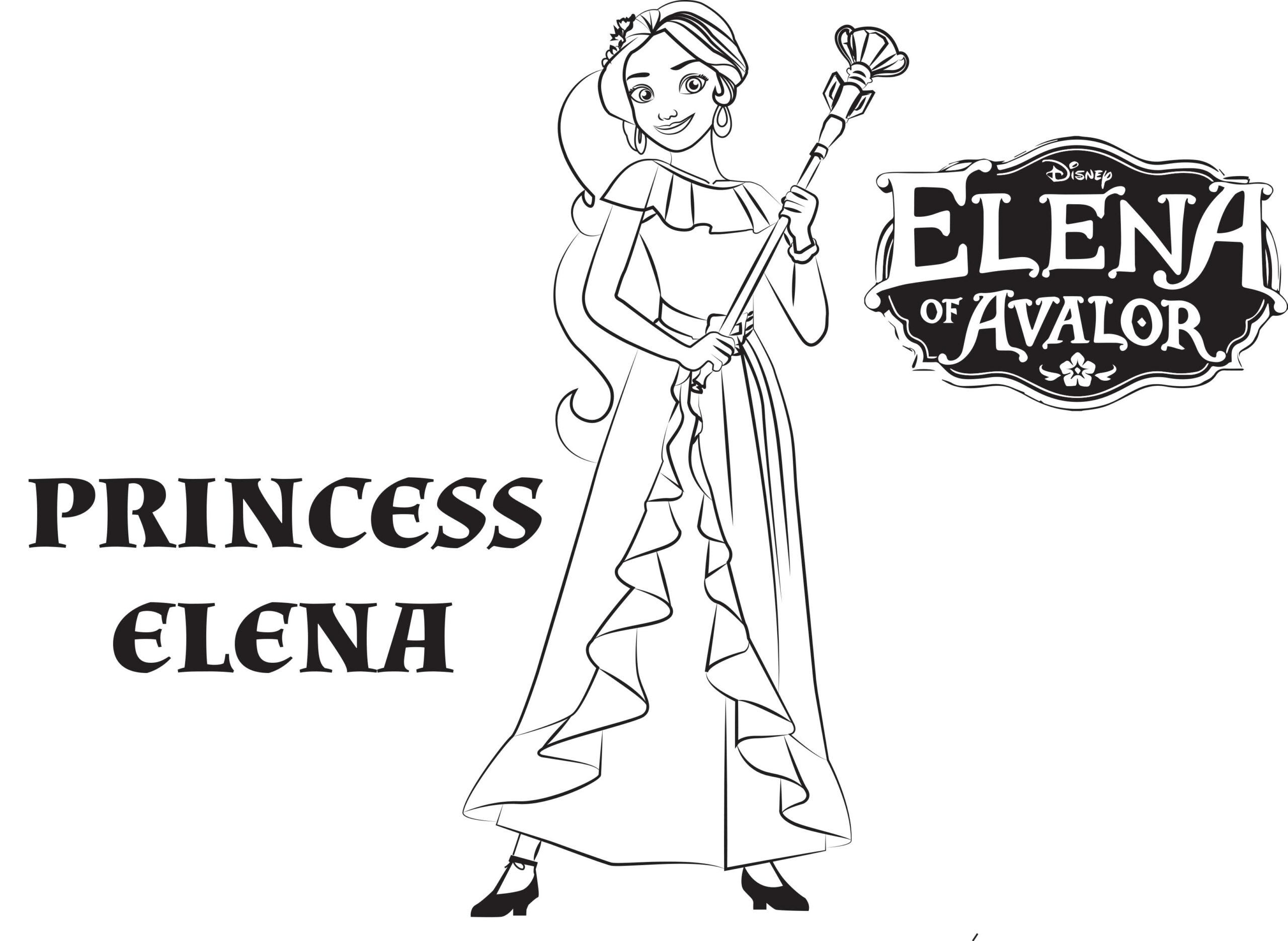 Princess Elena Elena Avalor Coloring Pages