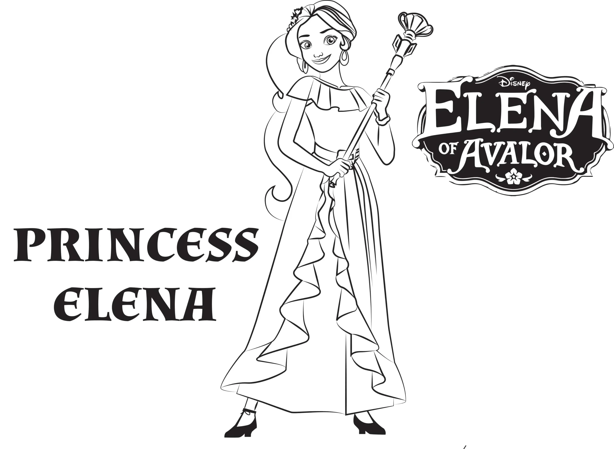 Princess Elena Elena Avalor Coloring Pages