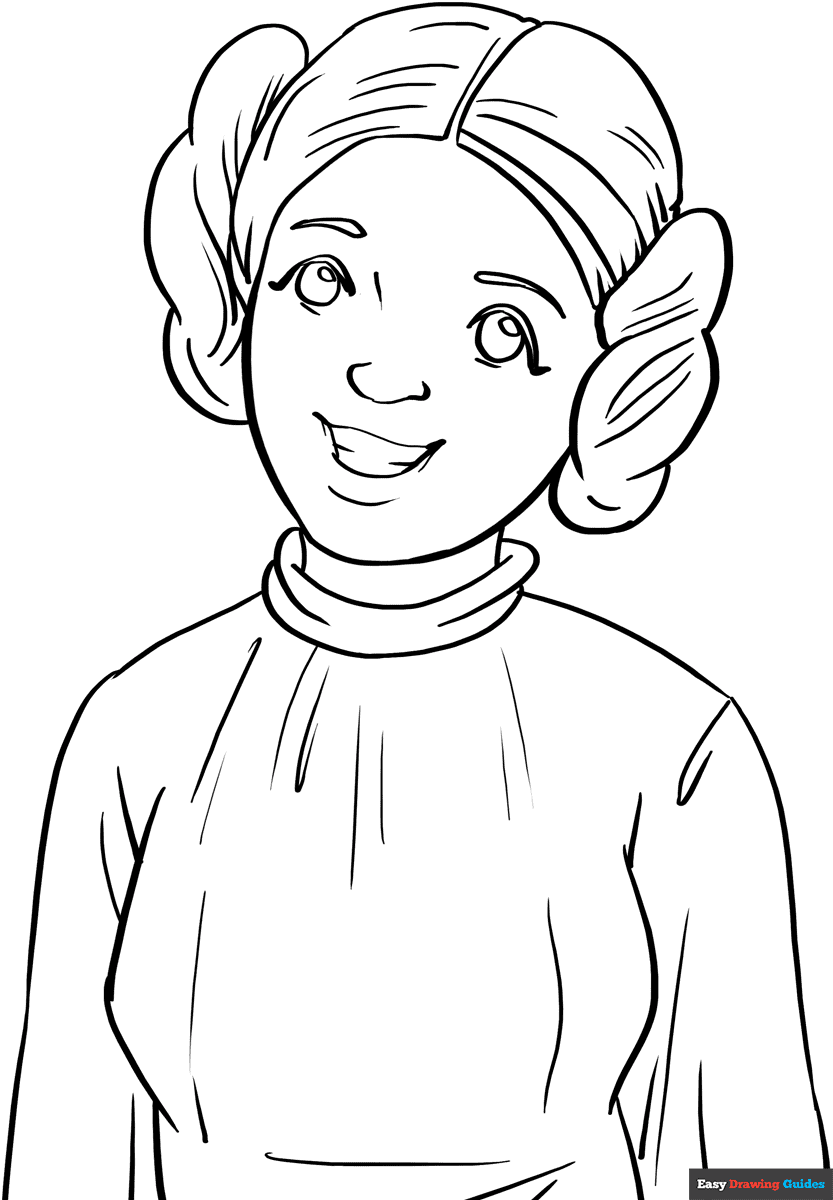 princess leia coloring page princess leia coloring page