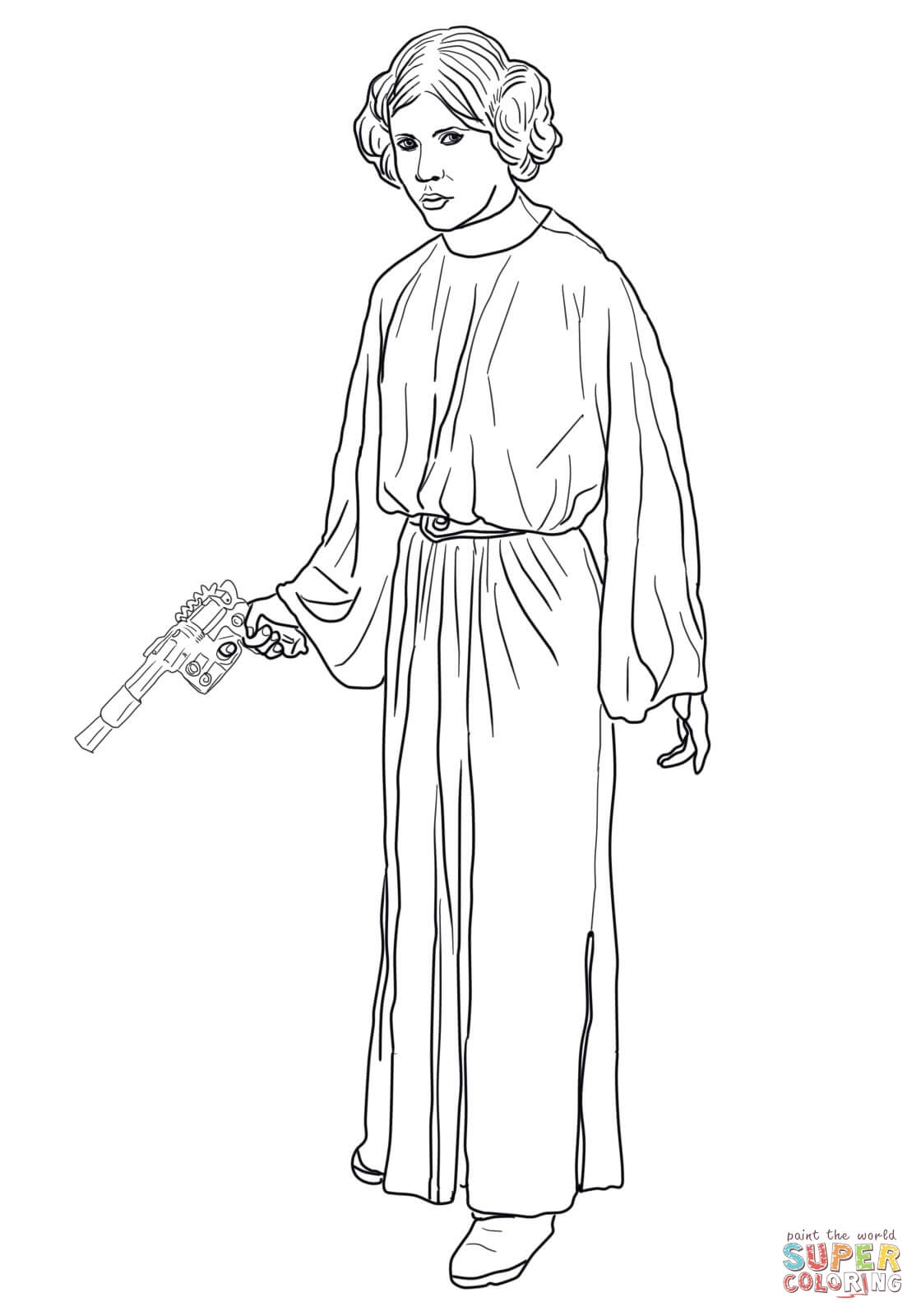 Princess Leia Coloring Page Free Printable