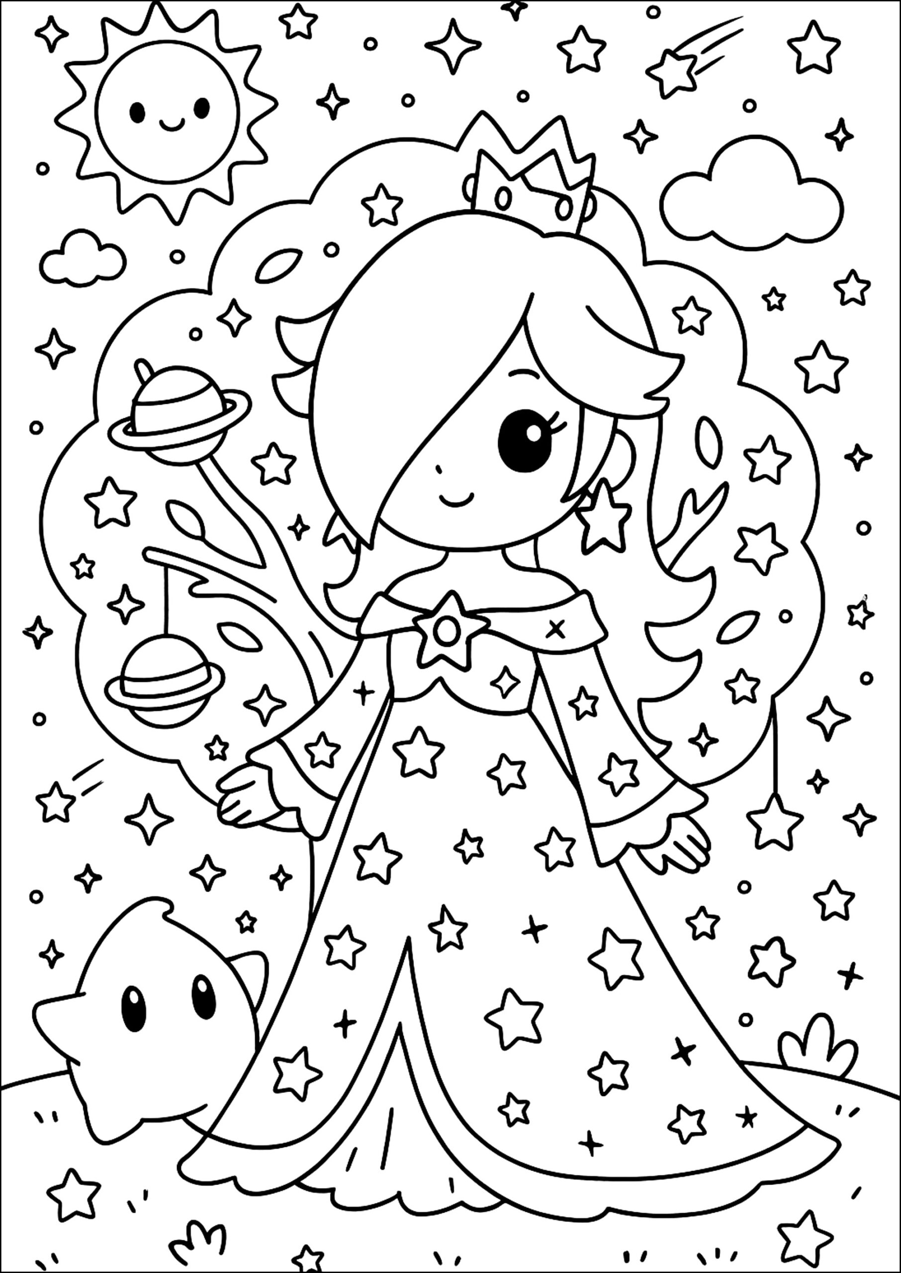 Princess Of The Stars Rosalina Coloring Pages
