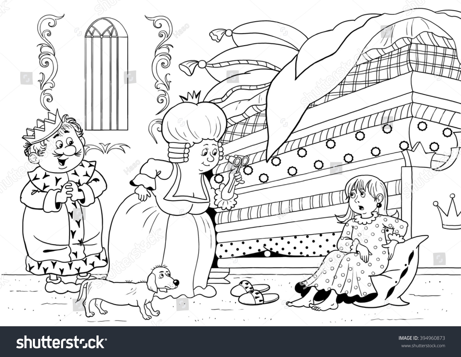 princess and the pea coloring pages