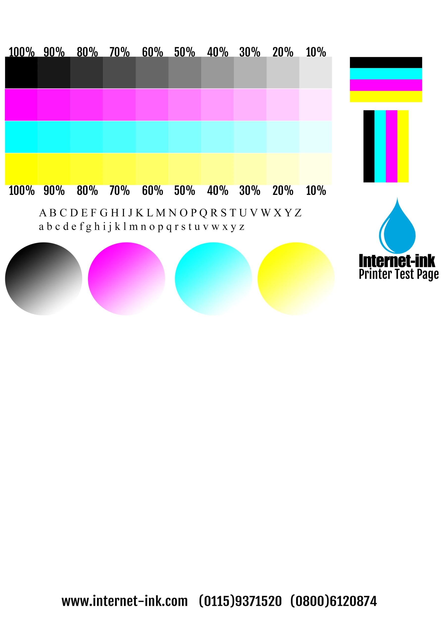Print A Test Colour Page Online Internet Ink