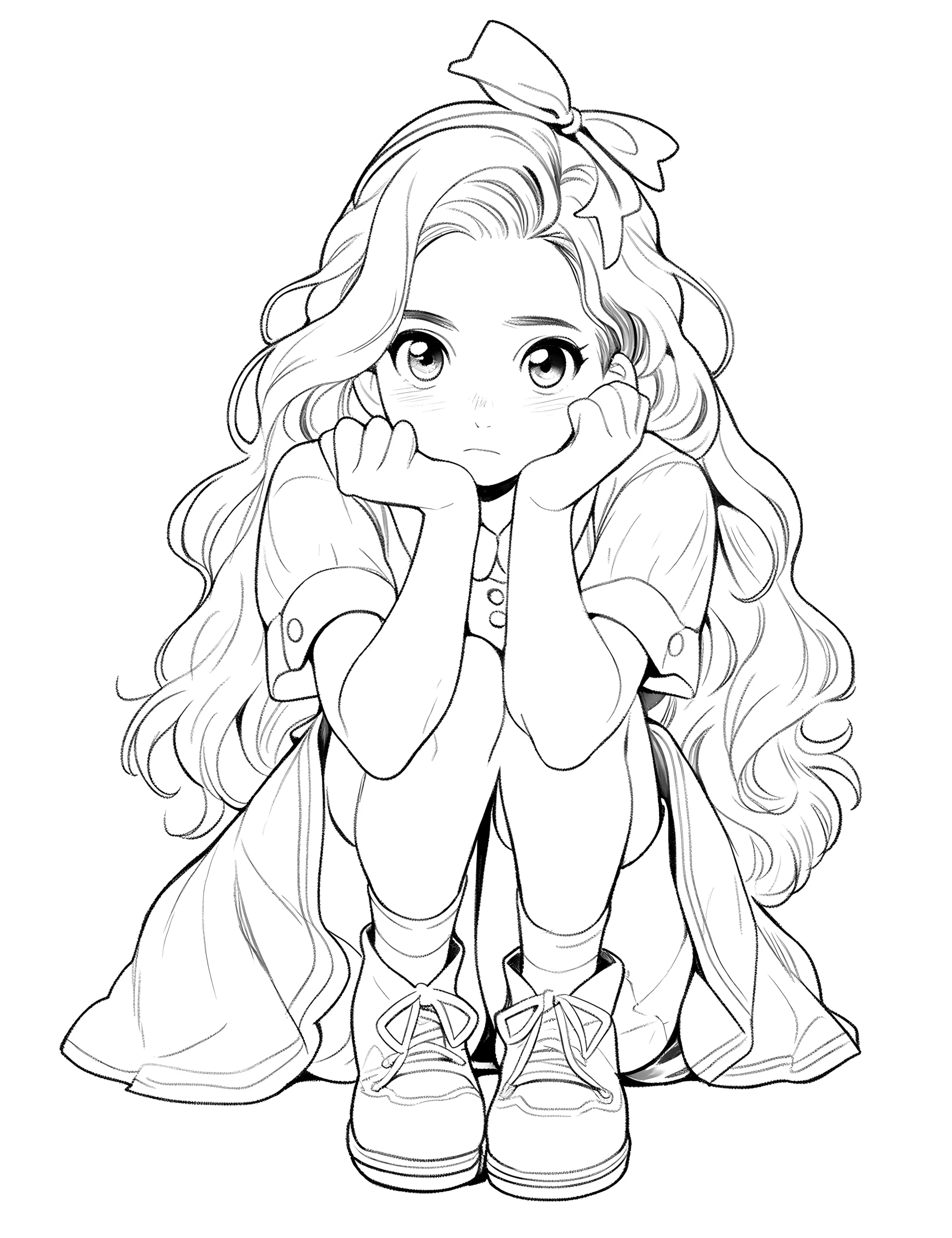 Printable Coloring Pages For Adults Anime Women Waifus Art Collecti Infinite Visibility