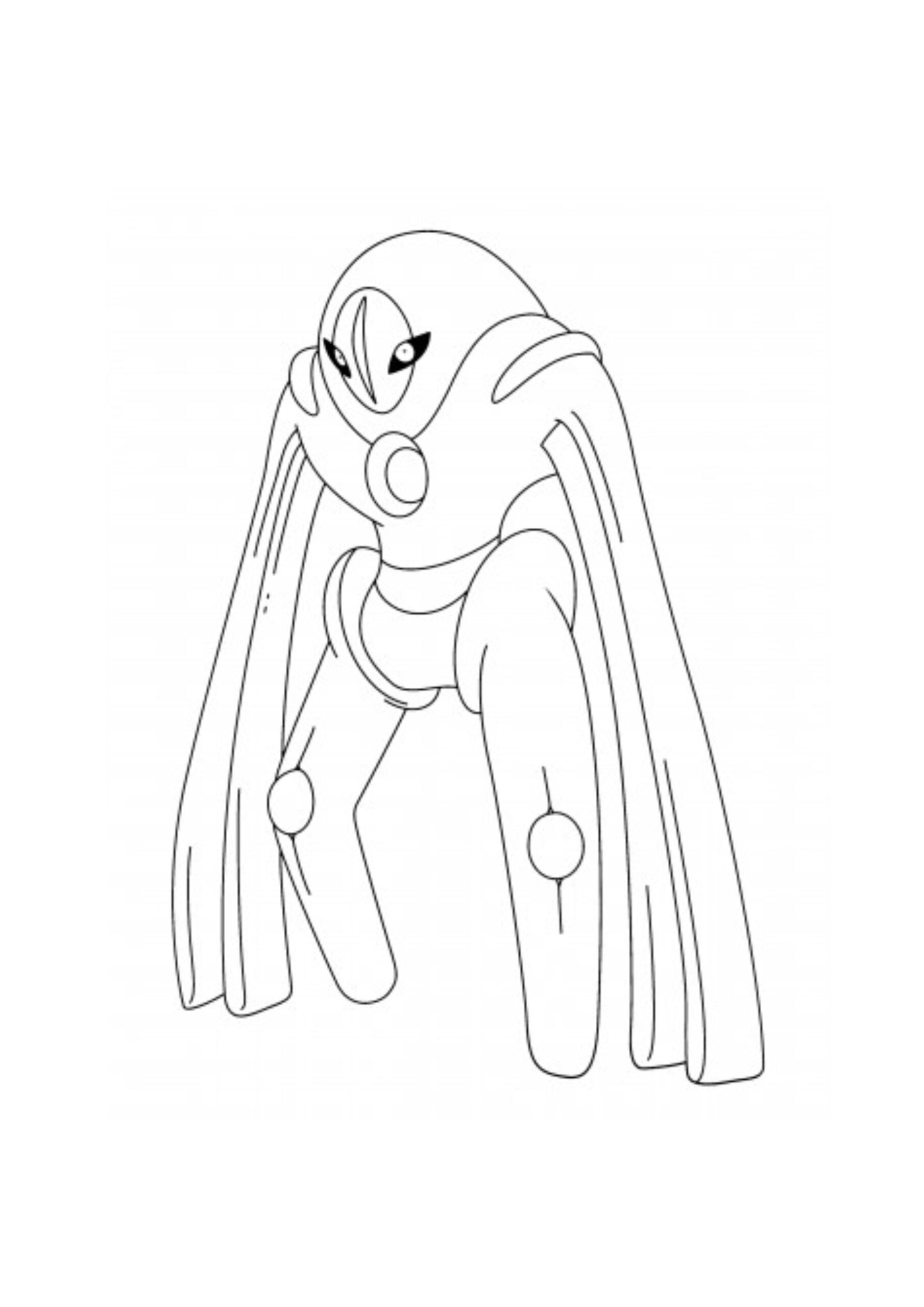 Printable Deoxys Coloring Pages