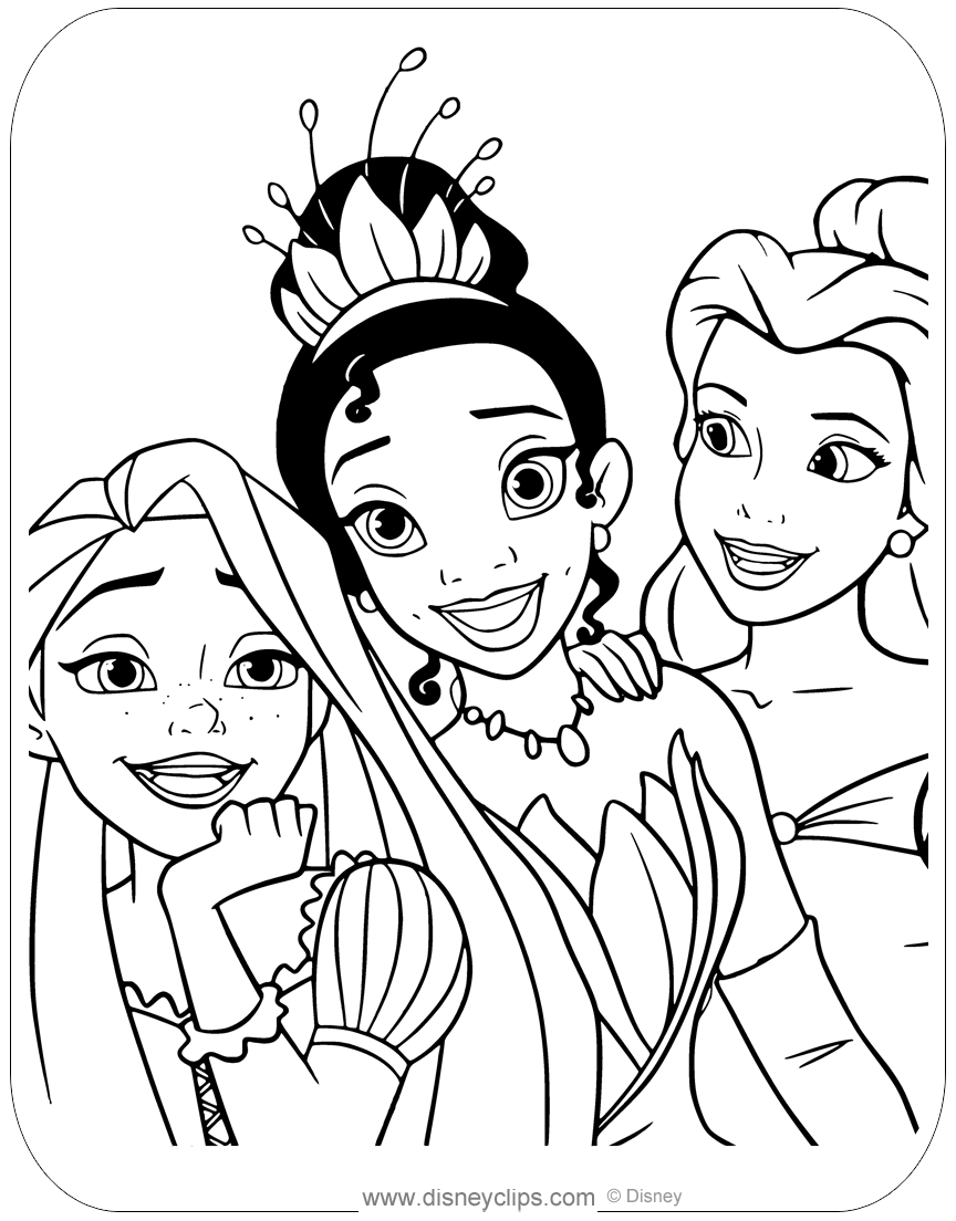 all princess coloring pages