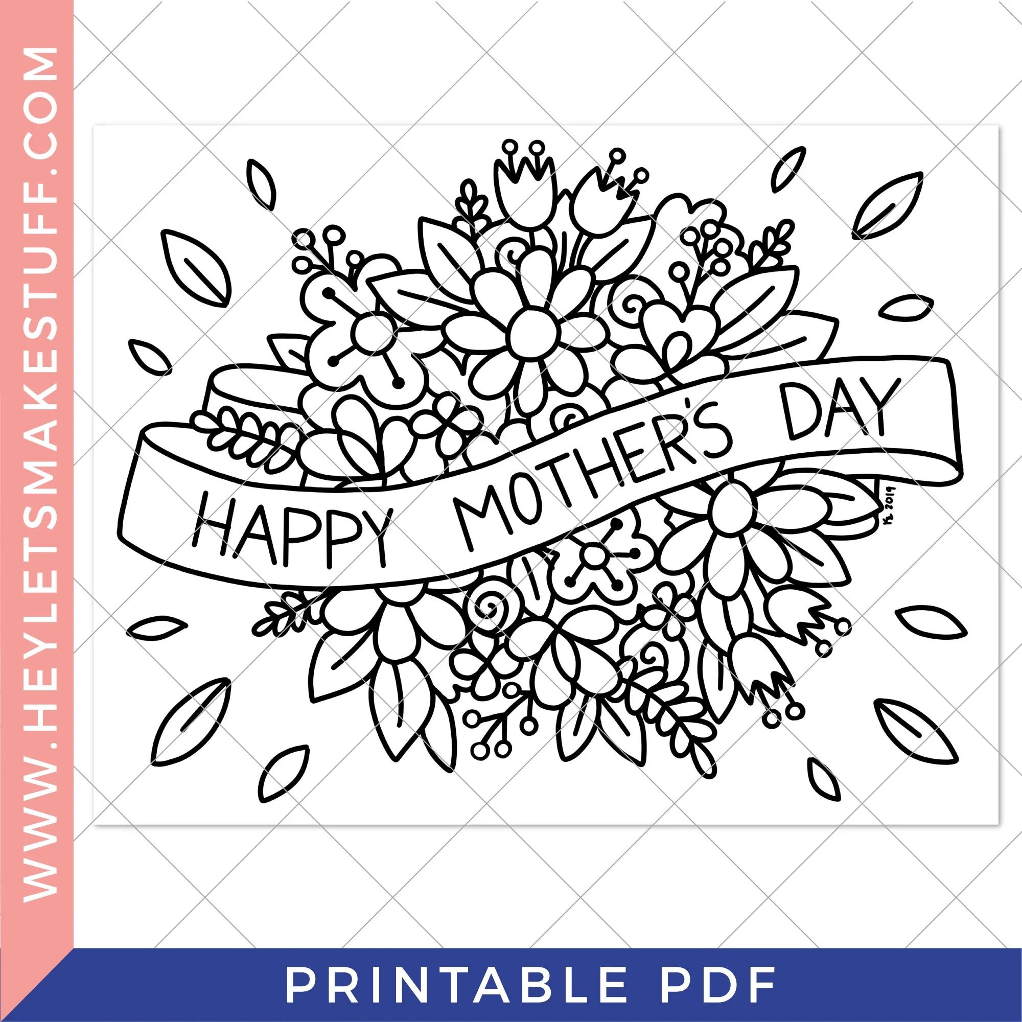 Printable Mother s Day Coloring Page Hey Let s Make Stuff