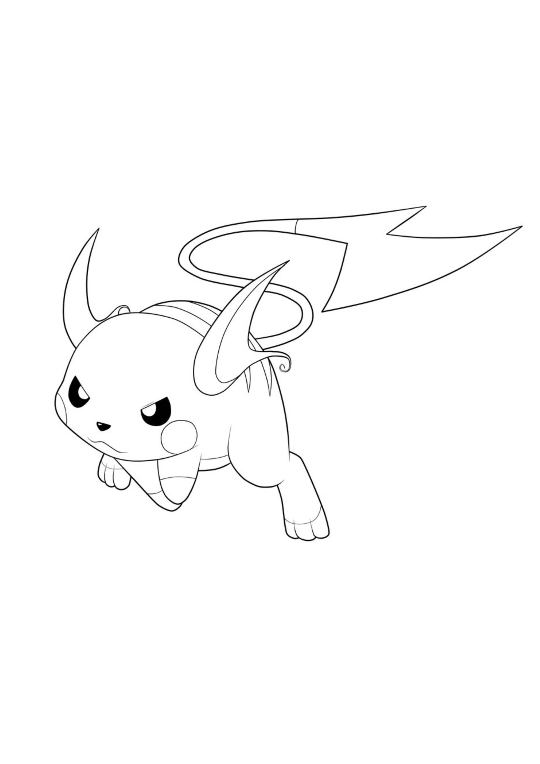 Printable Raichu Coloring Pages