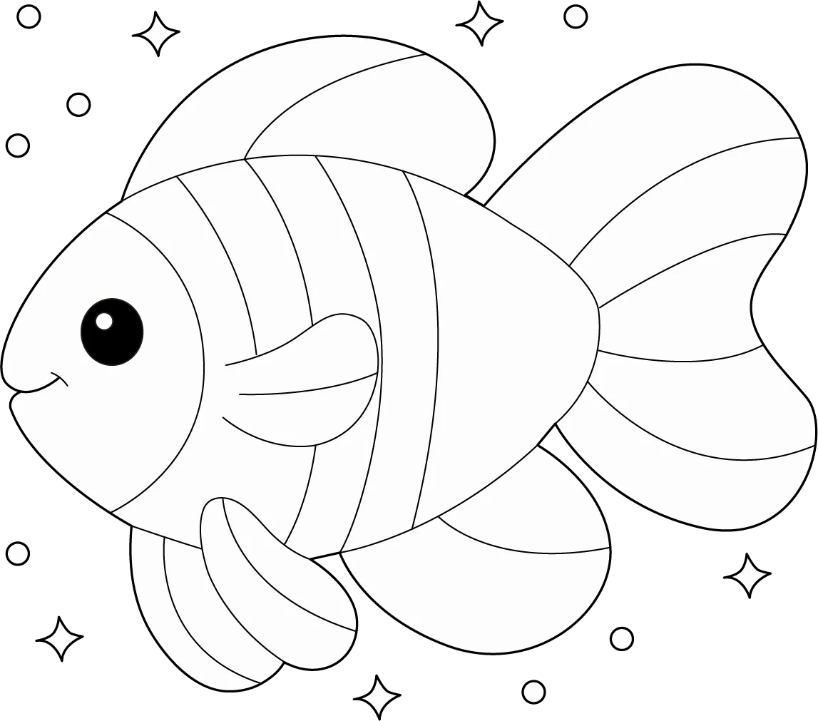 Printable Rainbow Fish Coloring Page Printable Rainbow Fish Coloring Page