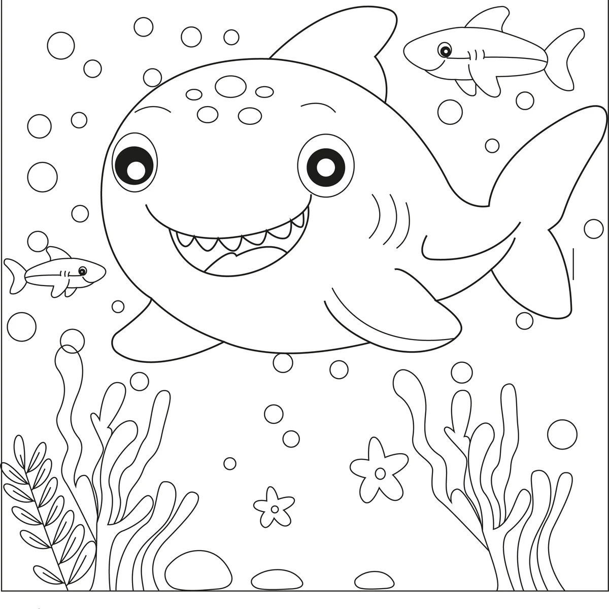 Printable Shark Coloring Book Page PDF For Children Printable Shark Coloring Book Page PDF For Children