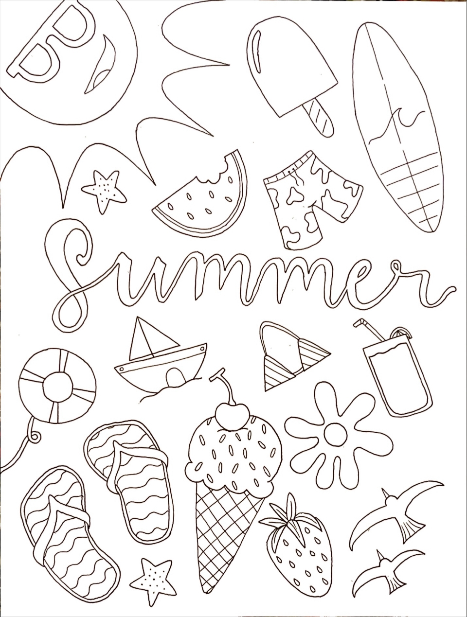 free printable summer coloring sheets free printable summer coloring sheets