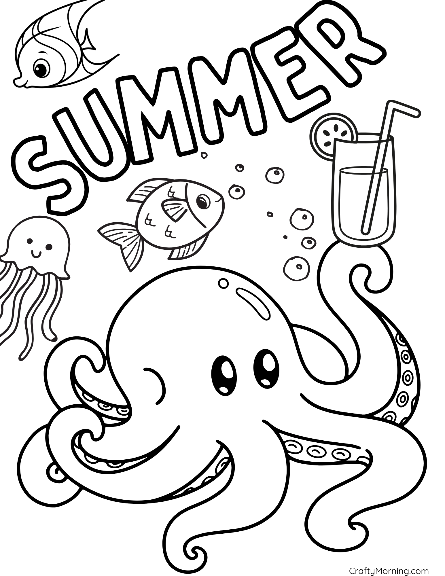 Printable Summer Coloring Pages Crafty Morning