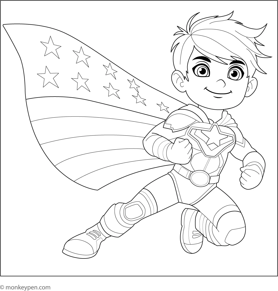 Printable Superhero Coloring Sheet Free PDF For Kids Printable Superhero Coloring Sheet Free PDF For Kids