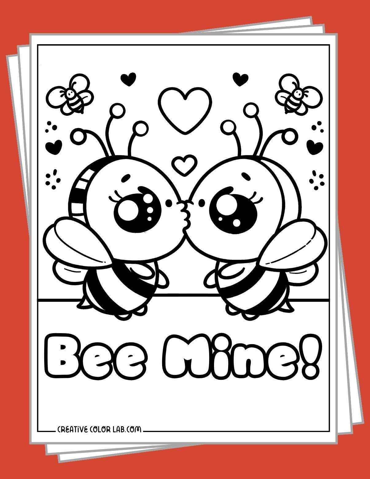 Printable Valentine Coloring Pages In PDF Format