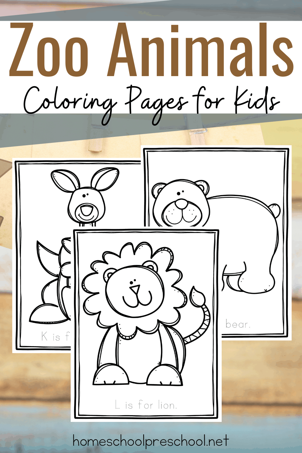 zoo animal coloring page
