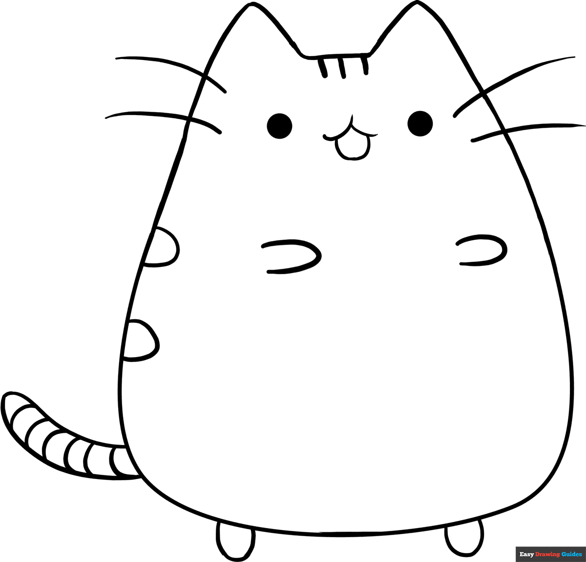 pusheen cat coloring pages