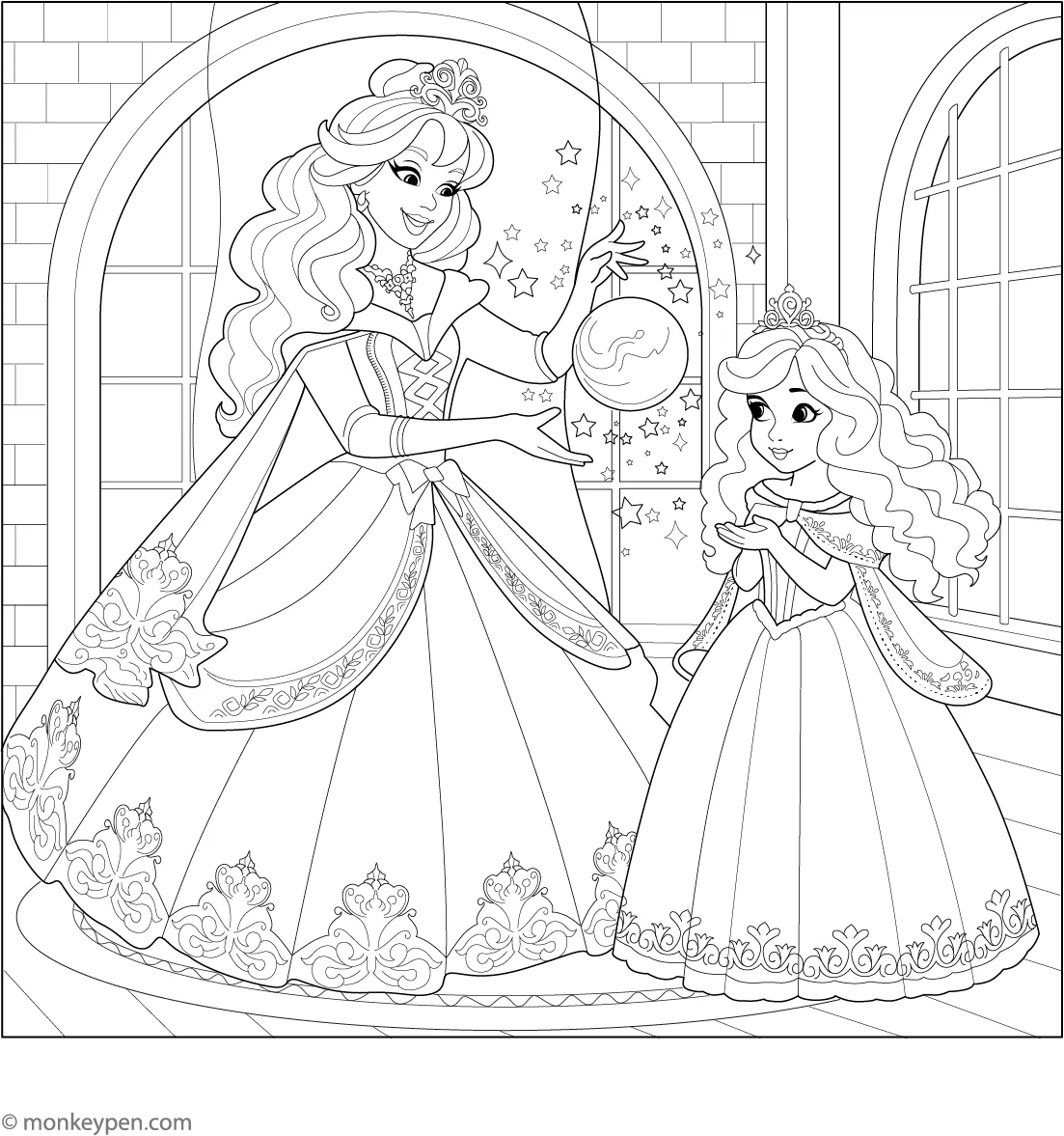 beautiful princess coloring pages