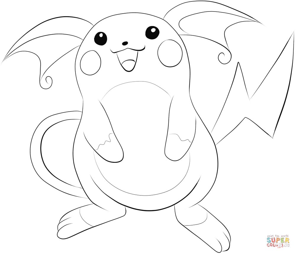pokemon coloring pages raichu