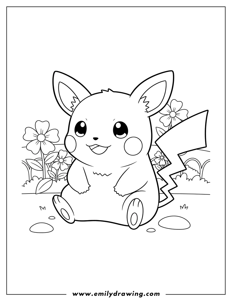 raichu pokemon coloring page