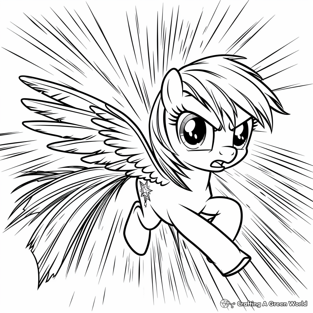 Rainbow Dash Coloring Pages Free Printable 