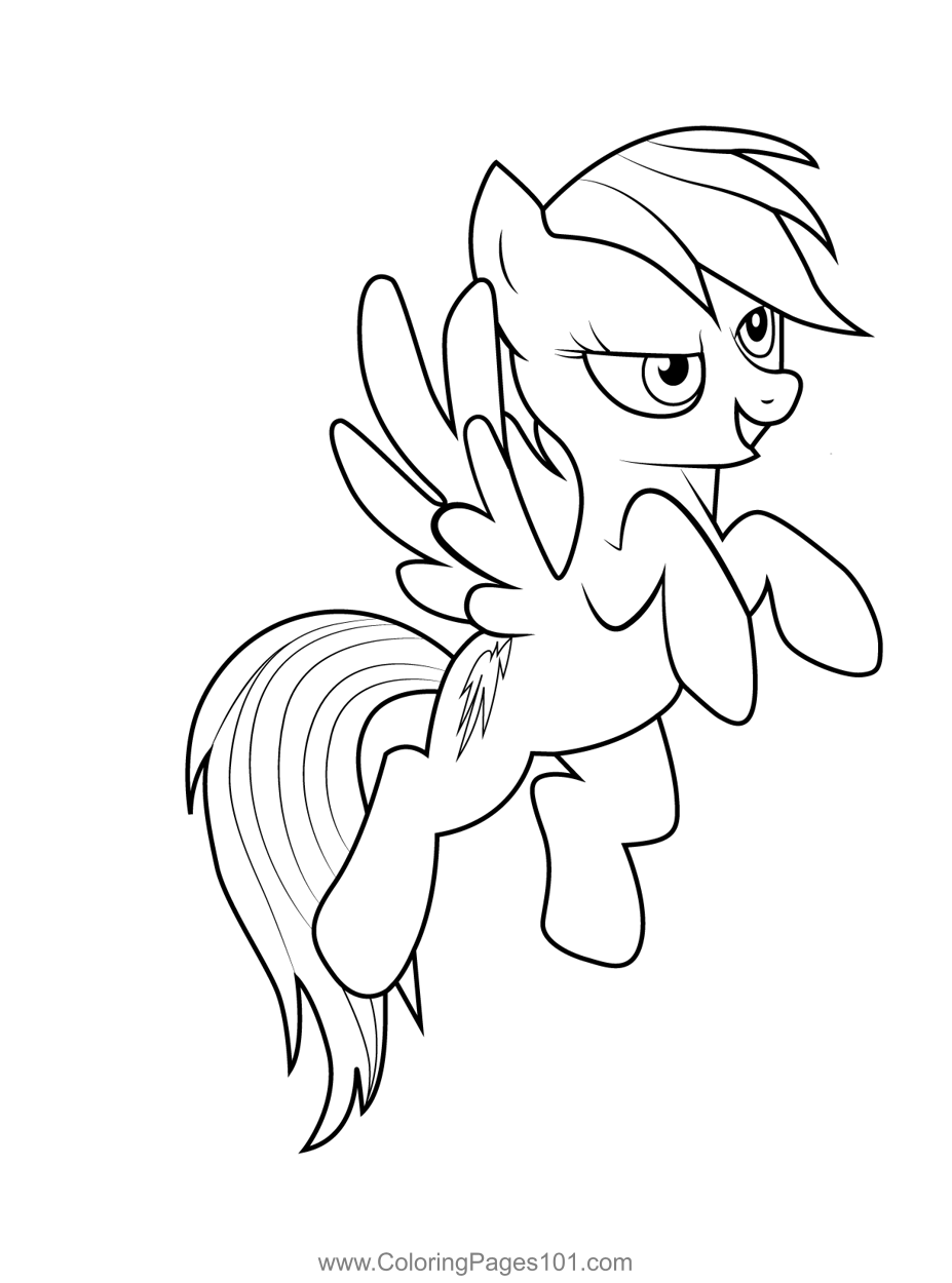 rainbow dash coloring page