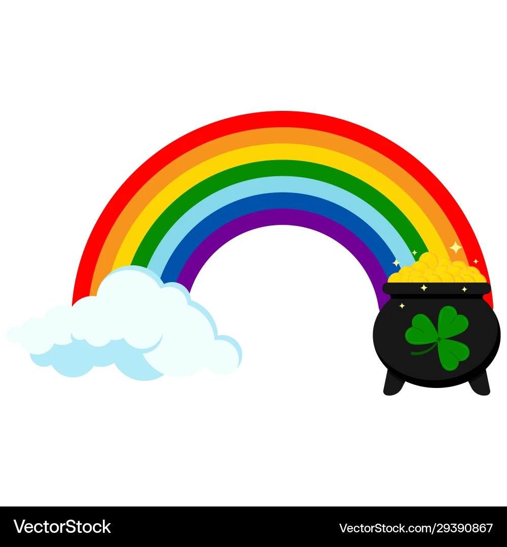 rainbow and the pot of gold