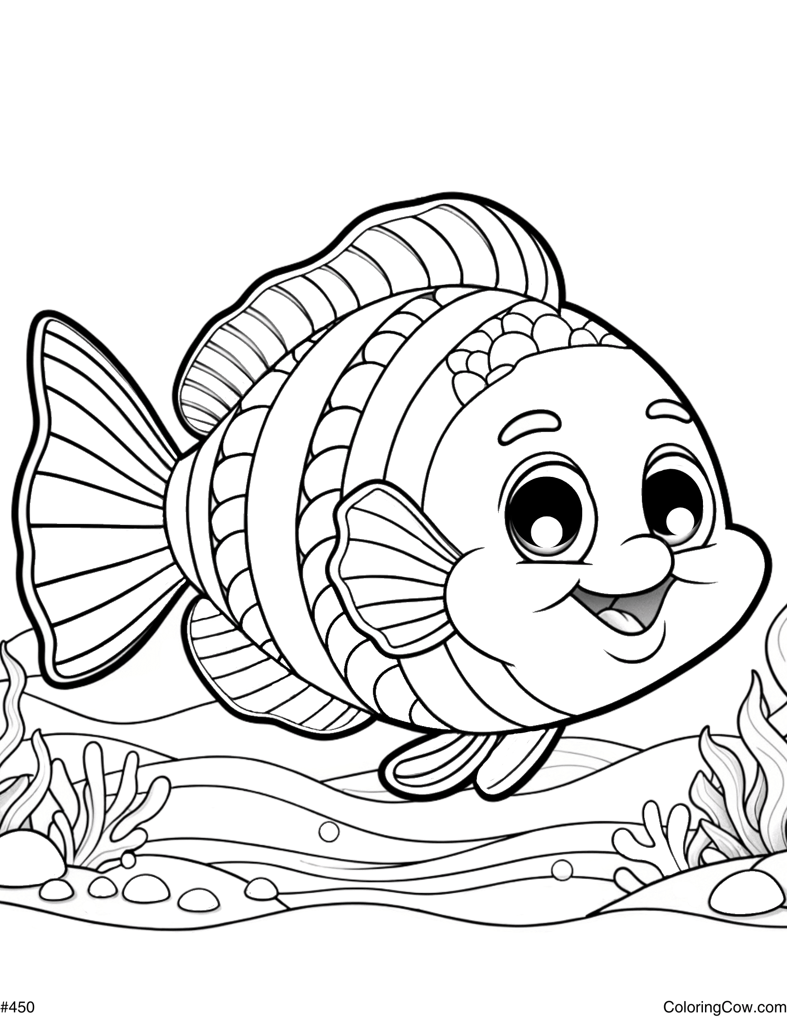 Rainbowfish Coloring Page Rainbowfish Coloring Page