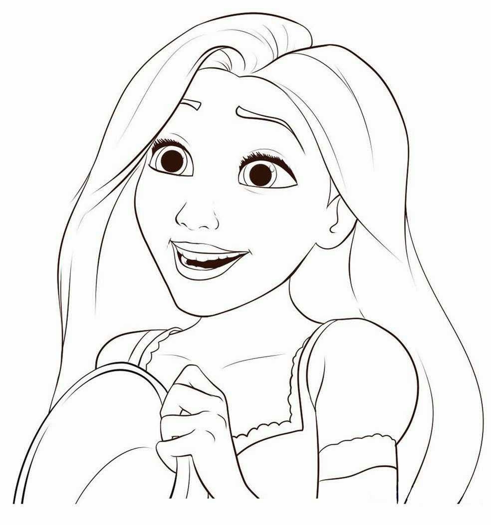 disney princess rapunzel coloring page