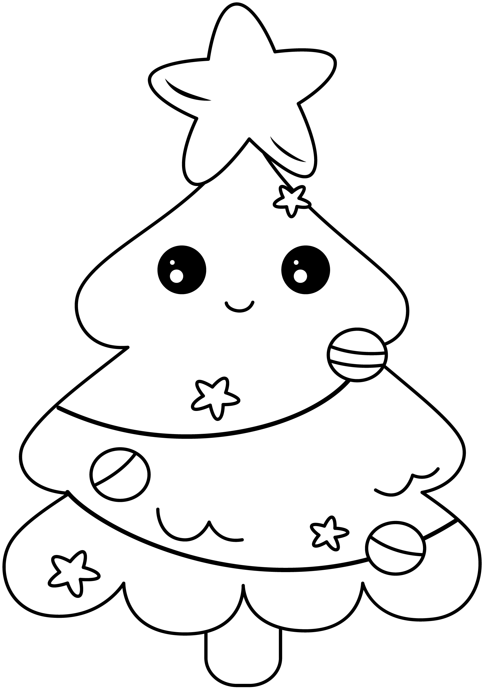 rbol De Navidad Kawaii Dibujos Para Colorear Para Imprimir Gratis rbol De Navidad Kawaii Dibujos Para Colorear Para Imprimir Gratis