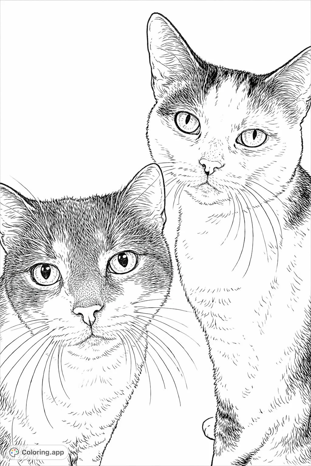 realistic cat coloring pages realistic cat coloring pages