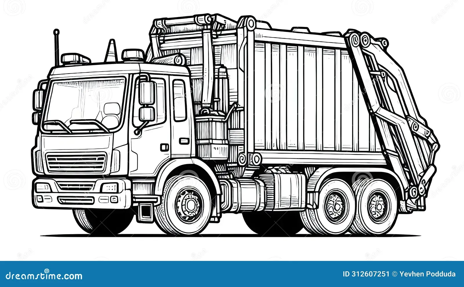 Realistic Garbage Truck Coloring Page Eco Friendly Fun Stock Illustration Illustration Of Artwork Ecofriendly 312607251