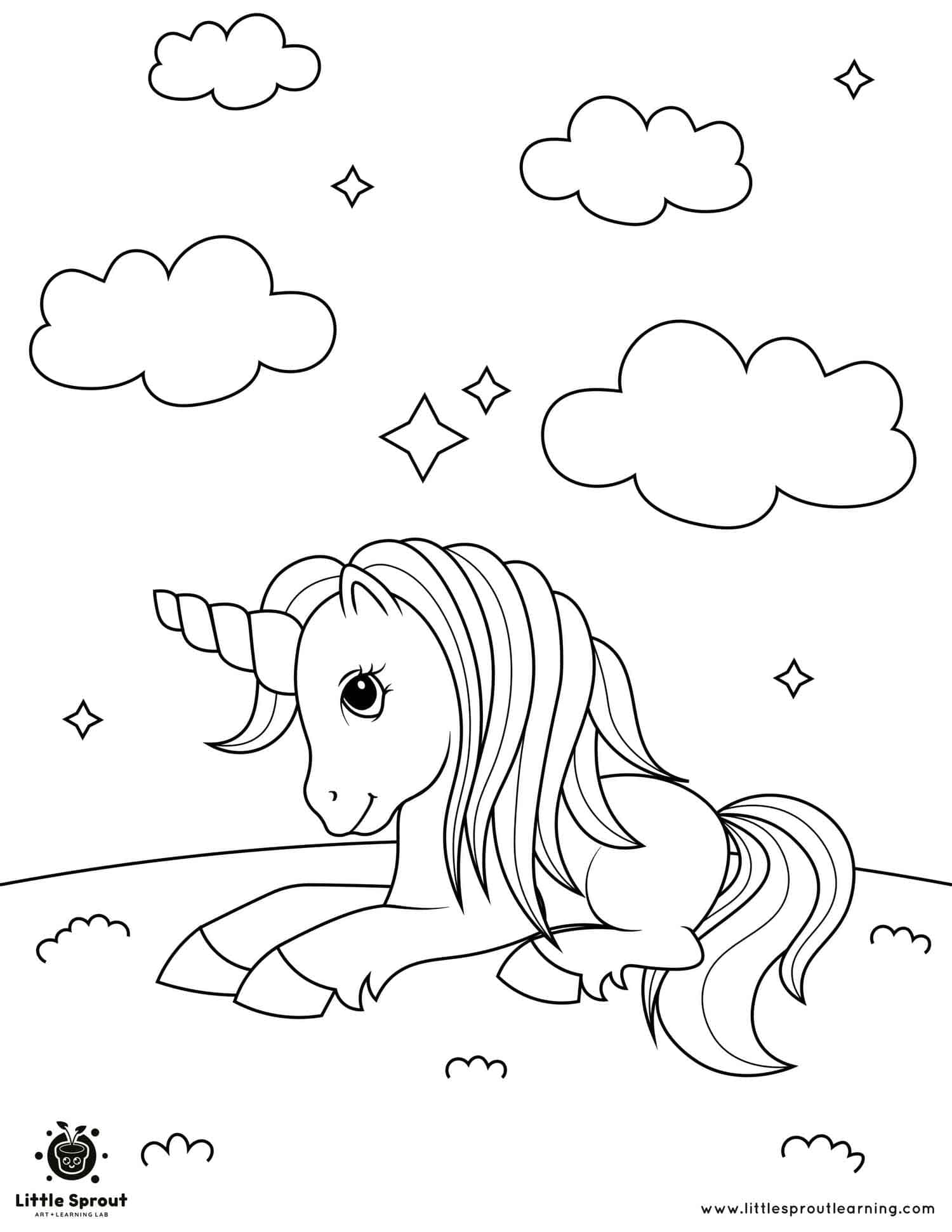baby unicorn coloring pages