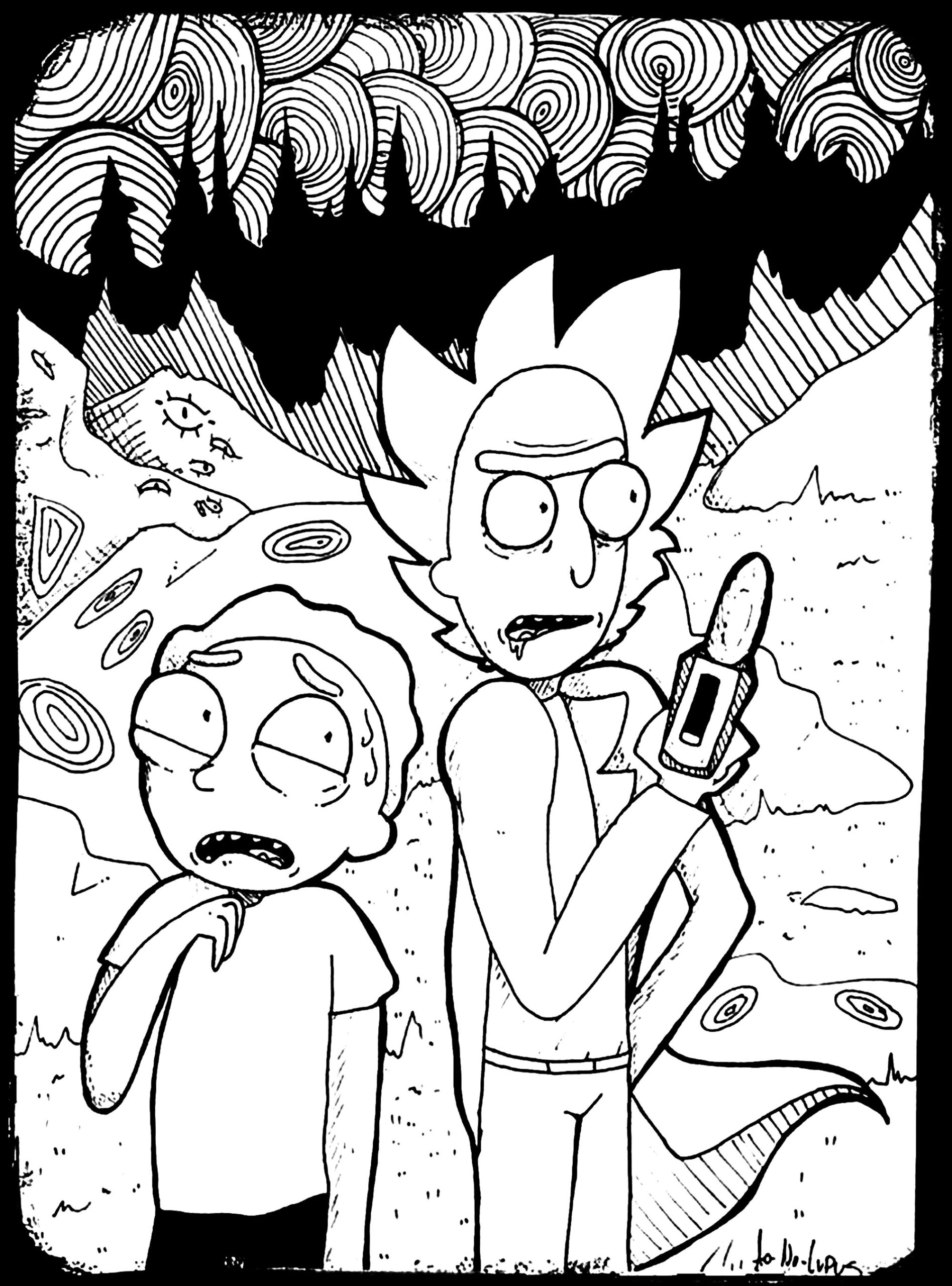 rick and morty coloring pages