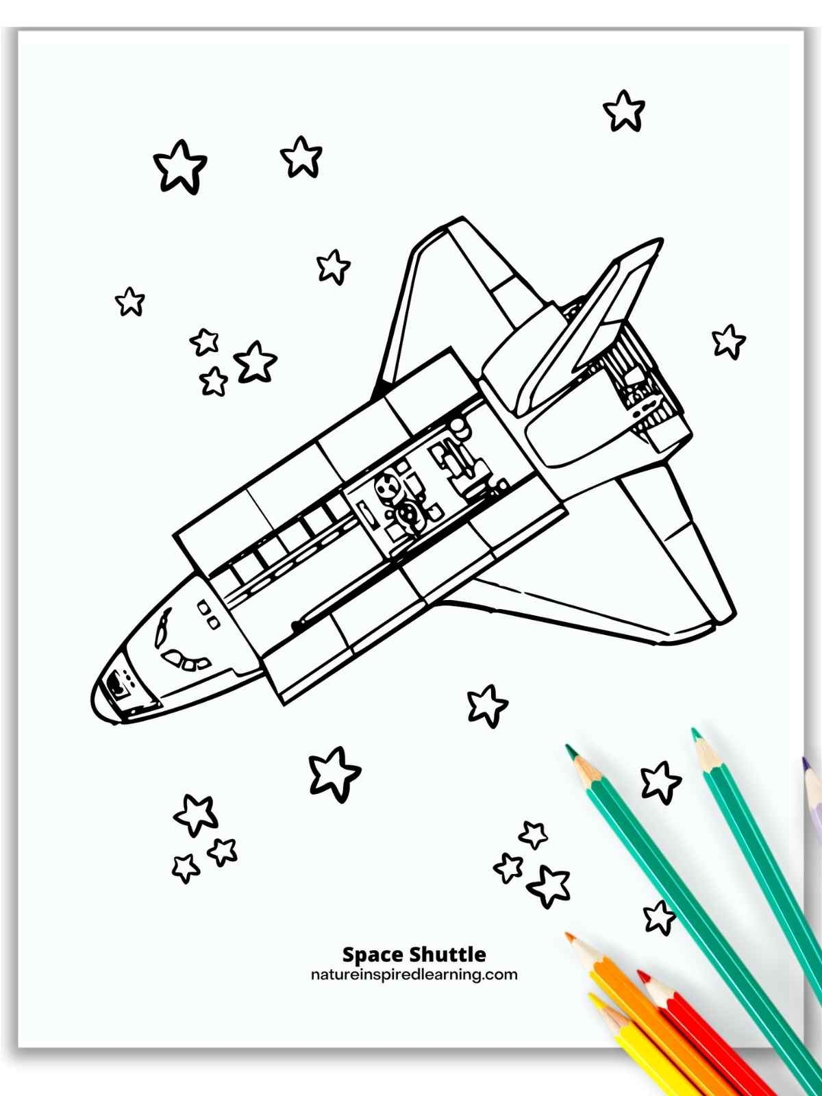 Rocket Ship Coloring Pages Nature Inspired Learning