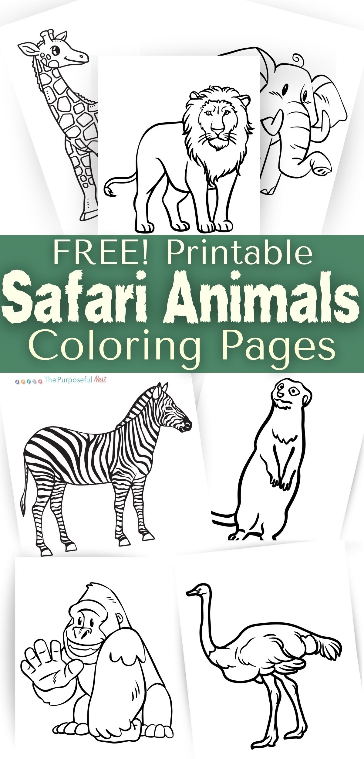 animal coloring pages free printable