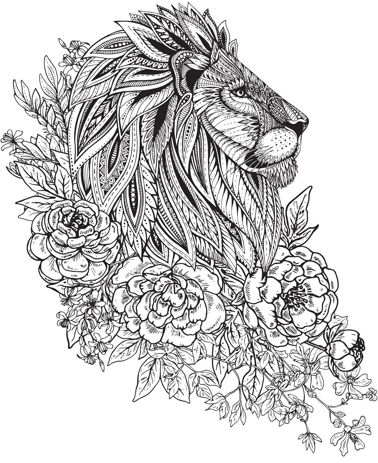 mandala animals coloring pages