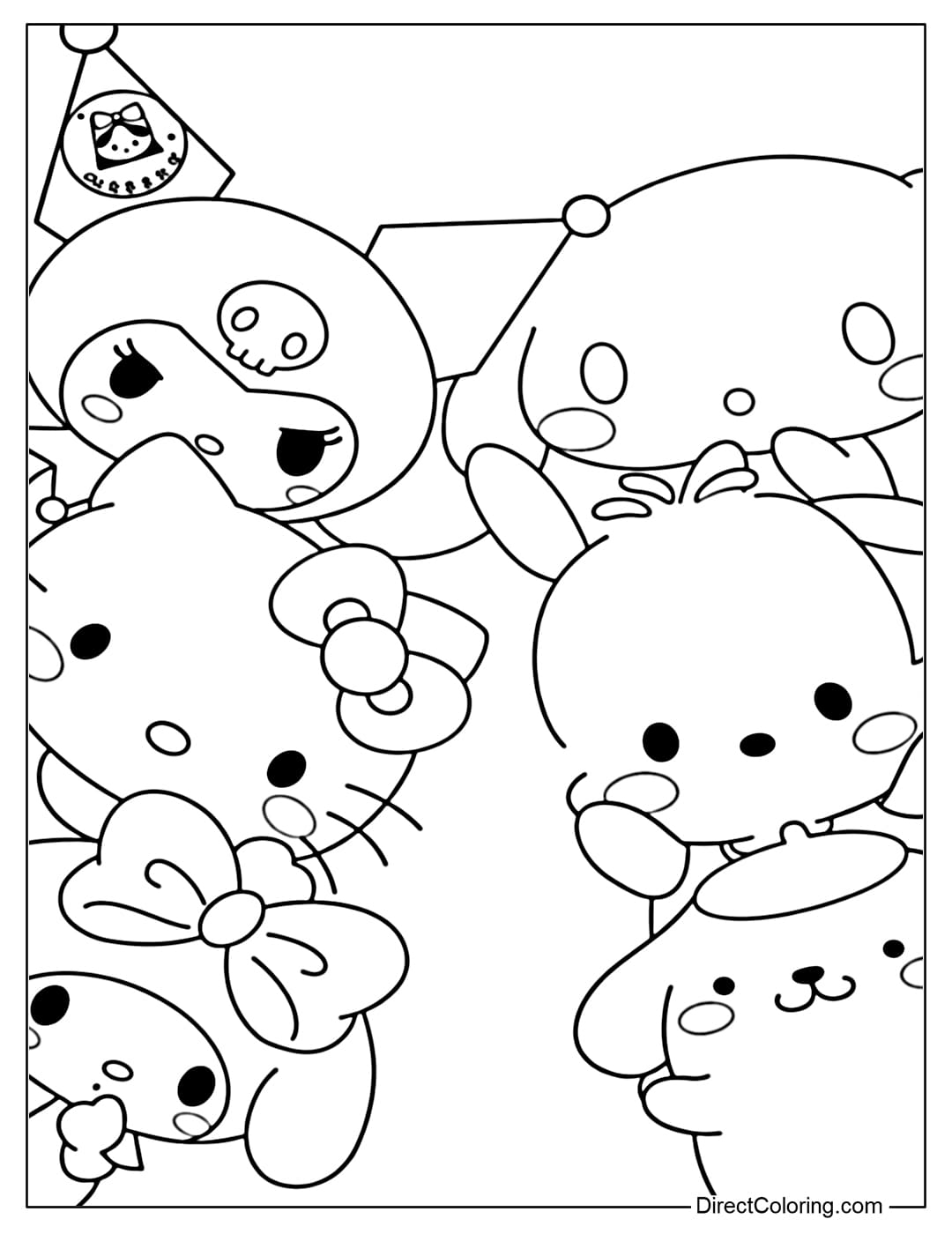 sanrio hello kitty coloring pages